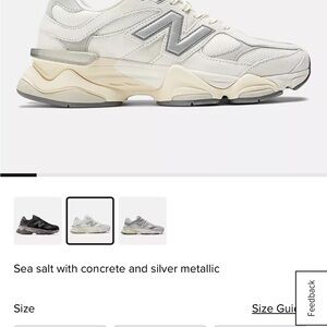Unisex New Balance 9060 
Men’s 5.5/womens 7